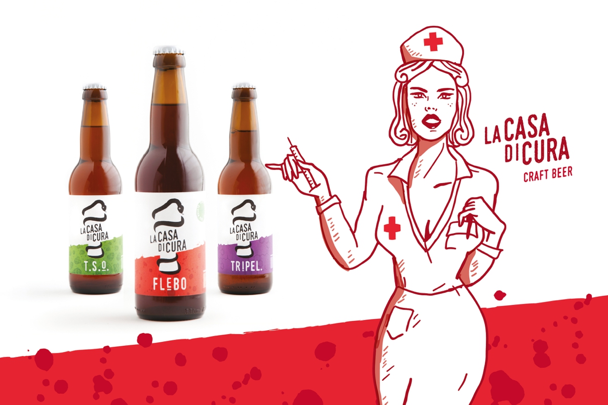 Brand identity e packaging birra La Casa di Cura